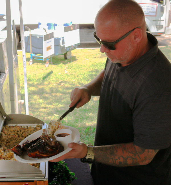 Man getting catering services, Los Angeles